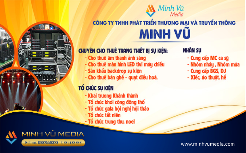 Minh Vũ Media - Đơn vị tổ chức khai trương quán cafe trọn gói, chuyên nghiệp tại Hà Nội