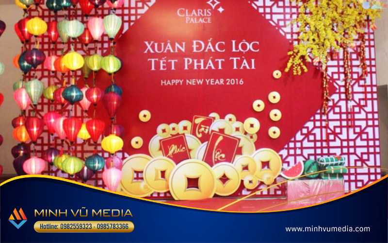 Xu hướng backdrop year end party các năm trước đây