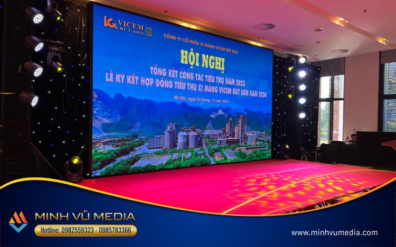 Minh Vũ Media cho thuê màn hình Led hội nghị tổng kết