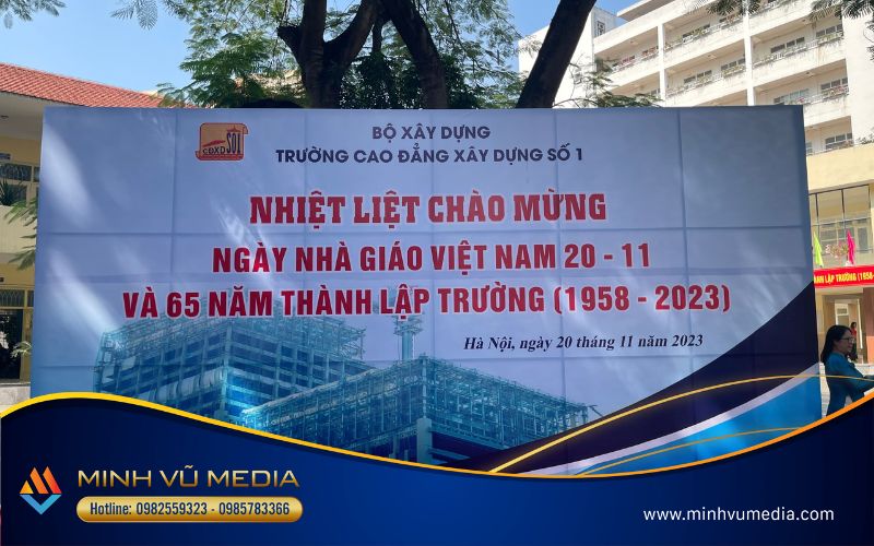 Dịch vụ in ấn Backdrop lễ kỷ niệm 41 năm